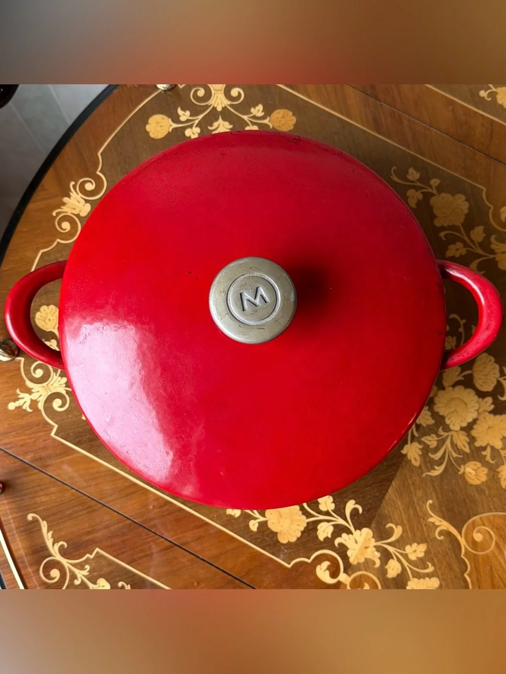 Round Dutch Oven Mario Batali Cast Iron Enameled Red